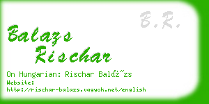 balazs rischar business card